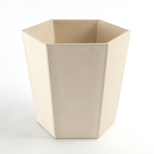 Tiffany Wastebasket-Milk Leather