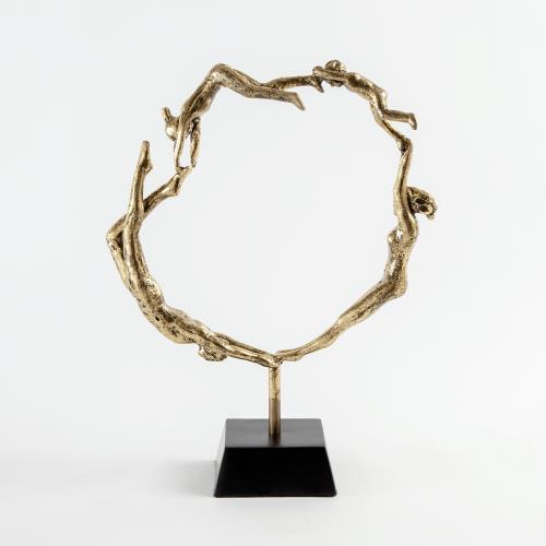 Family Sculpture-Gold Leaf Family Sculpture-Gold Leaf