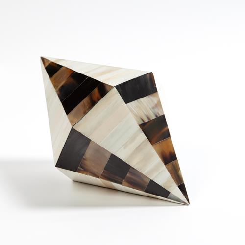 Triangle Cone Box-Brown Horn/White Bone