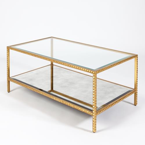 Stud Coffee Table-Gold Leaf