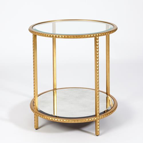 Stud End Table-Gold Leaf