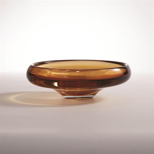 Rolled Lip Bowl-Amber