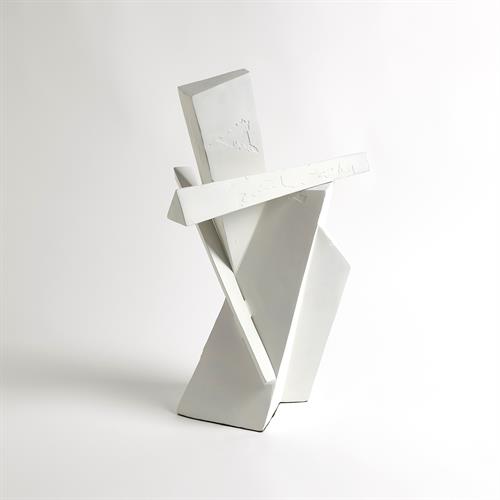 Angular Outcrop Sculpture-White Angular Outcrop Sculpture-White