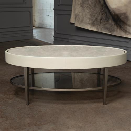 Ellipse Cocktail Table-Ivory