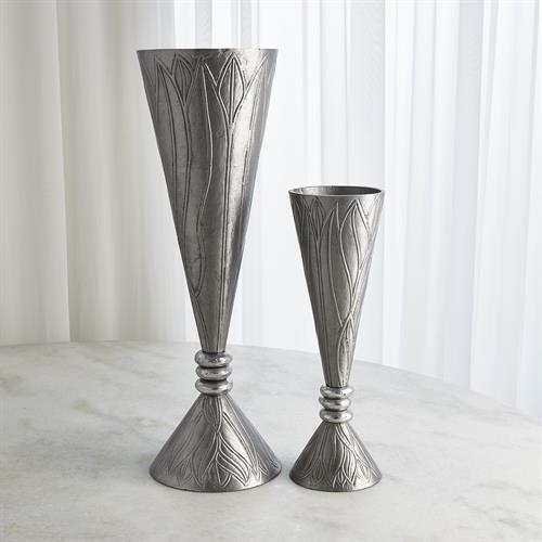 Leaf Vases-Nickel Leaf Vases-Nickel