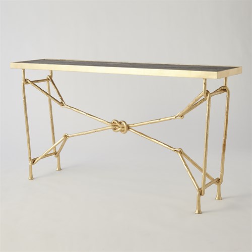 Love Knot Console-Gold Leaf/Black Love Knot Console-Gold Leaf/Black