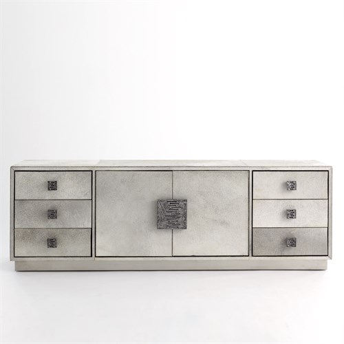 Metro Long Cabinet - Grey Hair-on-Hide