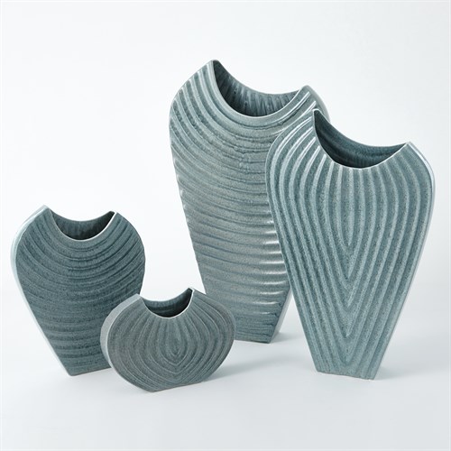 Ripple Vase-Azure