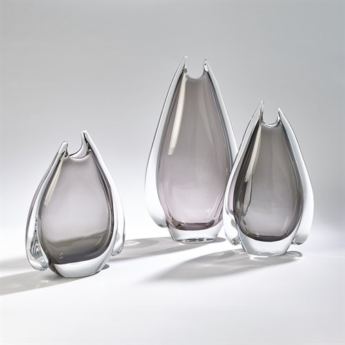 Fin Vase-Grey Fin Vase-Grey