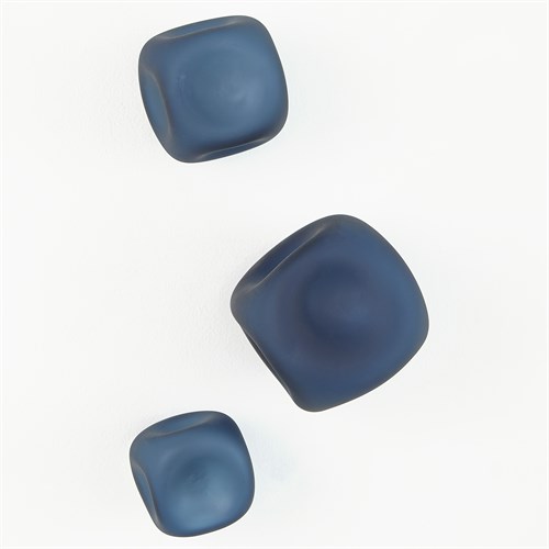 S/3 Wall Rocks-Frosted Blue