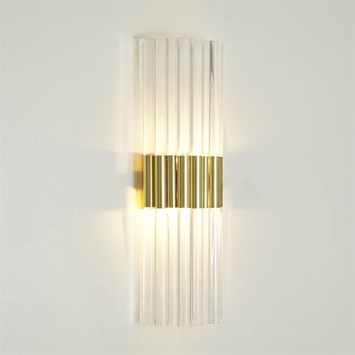 Acrylic Sconce-Brass-HW