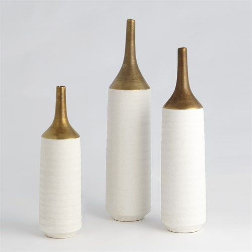 Two-Toned Vase-Gold/White Two-Toned Vase-Gold/White