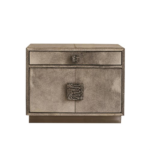 Metro Nightstand - Grey Hair-on-Hide