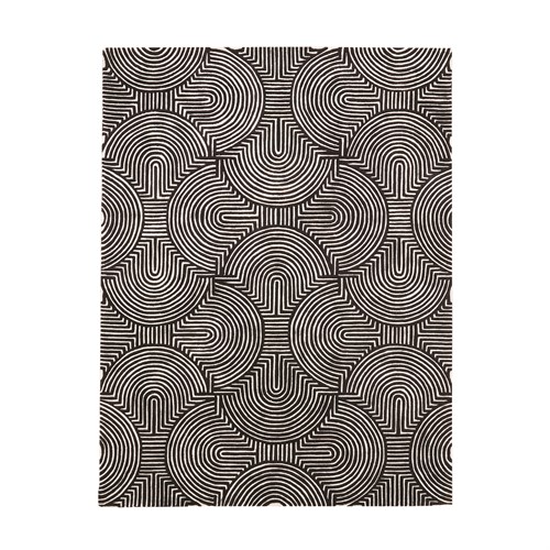 Arches Rug-Black/Ivory