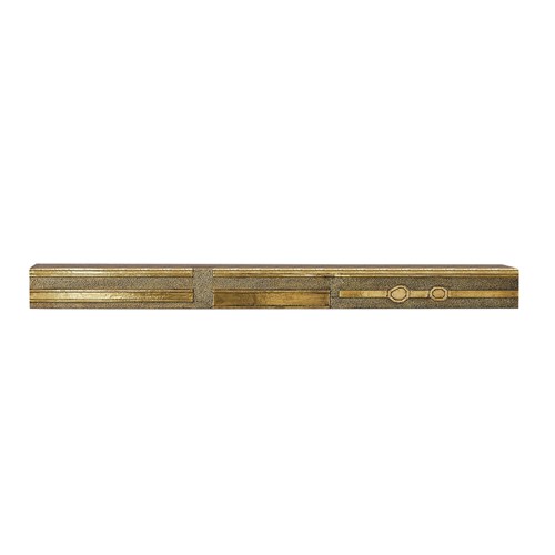 Abstract Block Floating Shelf-Brass