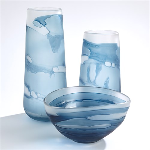 Glacier Vases and Bowl Collection