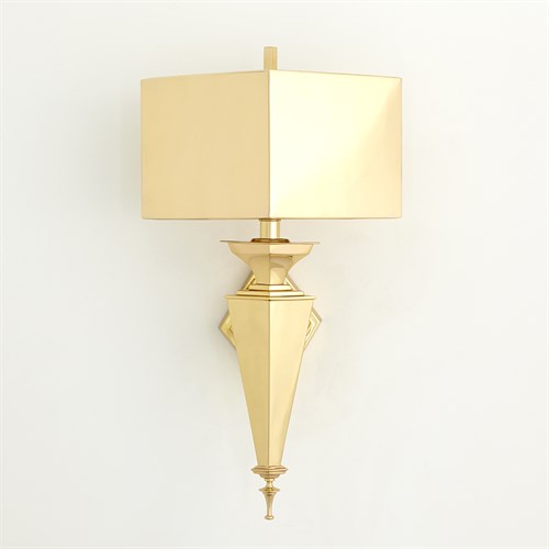 Diamond Sconce-Brass