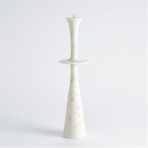 Center Flair Candle Stand-White