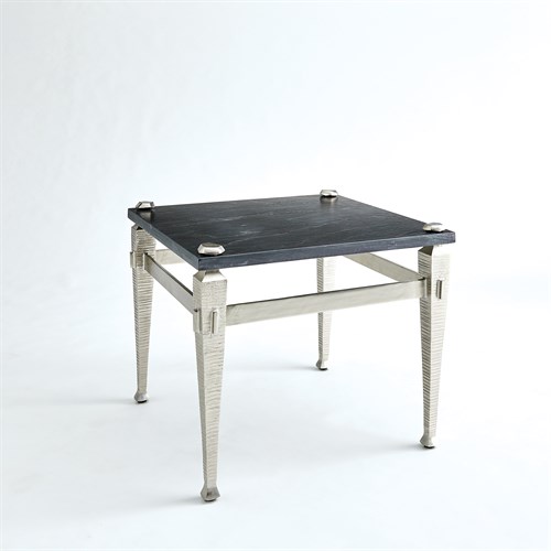 Roman End Table-Nickel