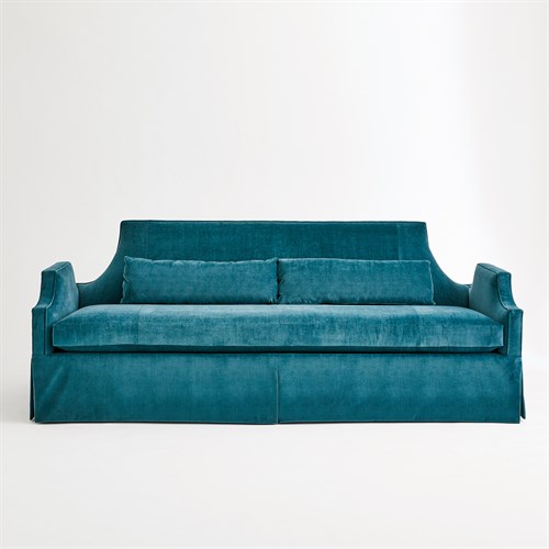 Diana Skirted Sofa-Dragonfly Blue