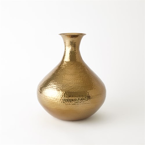 Hammered Vase-Gold-Lg Hammered Vase-Gold-Lg