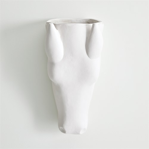 Equus Wall Vase-Limestone Finish