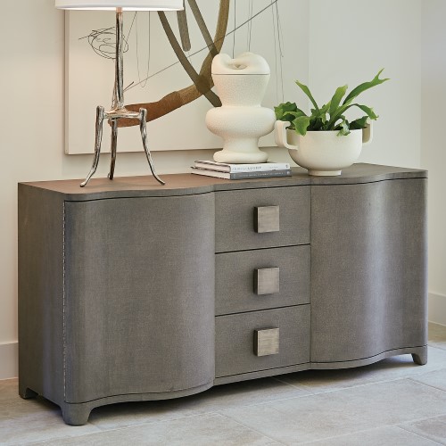 Toile Linen Credenza-Grey