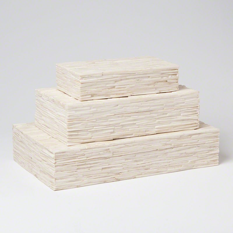 Chiseled Bone Storage Boxes