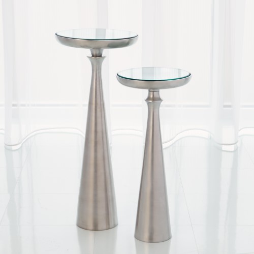 Minaret Accent Table-Satin Nickel