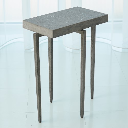 Laforge Accent Table-Natural Iron w/Flamed Granite Laforge Accent Table-Natural Iron w/Flamed Granite