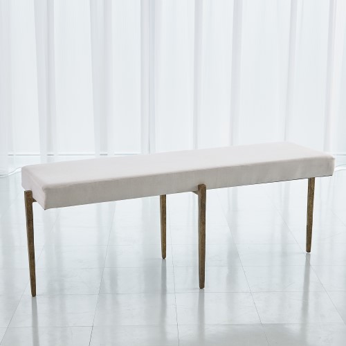 Laforge Bench-Antique Gold w/Muslin Cushion