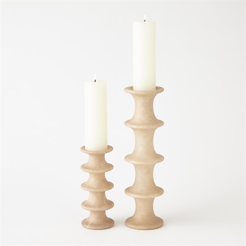 Ridge Candlesticks-Sand