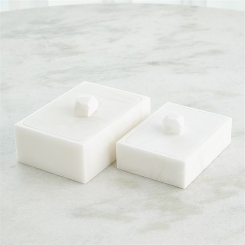 Facet Knob Box-White