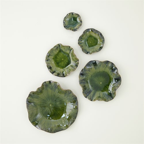 Free Formed Lily Plate-Green