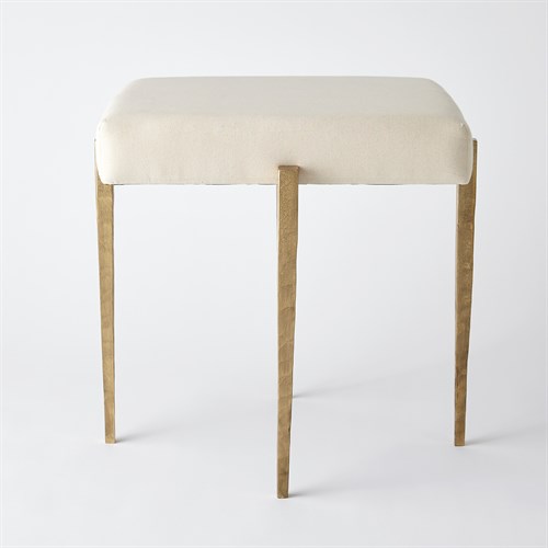 Laforge Bench-Antique Gold w/Muslin Cushion