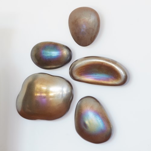 S/5 Glass Wall Gems-Metallic