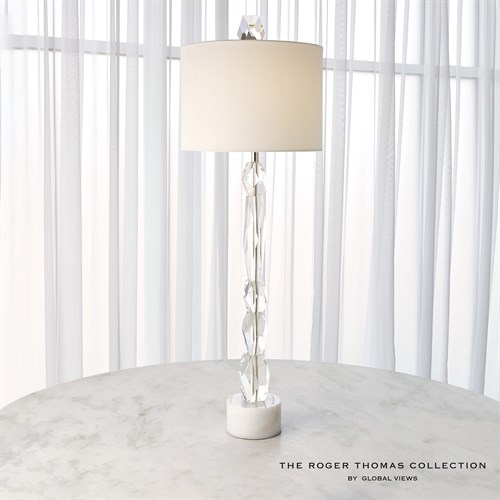 Facette Lamp W/White Marble Base