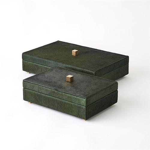 Posh Boxes-Hair-On-Hide Green