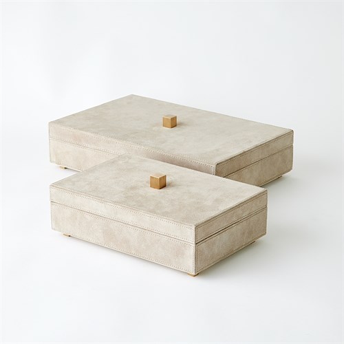 Posh Boxes-Parchment Suede