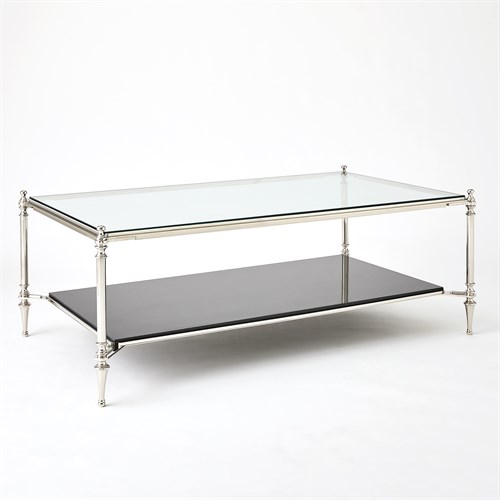 Medford Cocktail Table-Nickel Medford Cocktail Table-Nickel