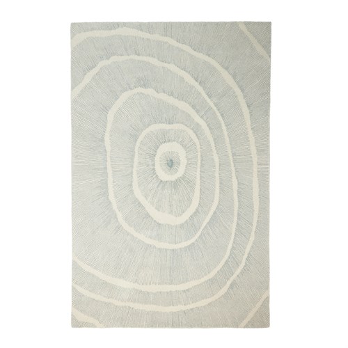 Burst Rug-Ivory/Blue