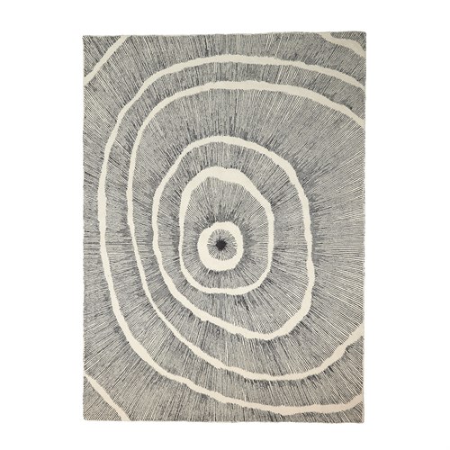 Burst Rug-Ivory/Black