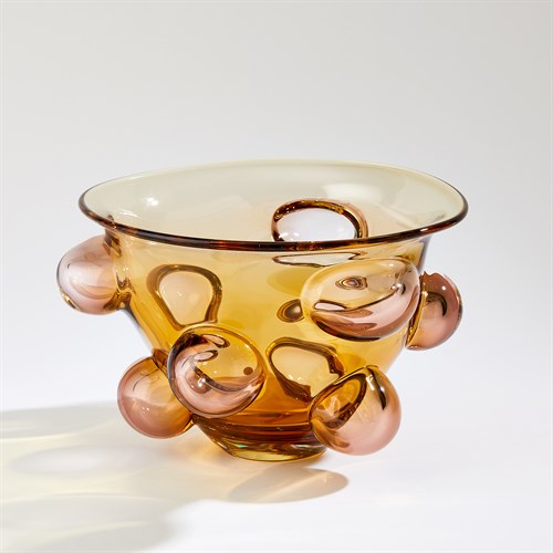 Bubbled Bowl-Amber Blush