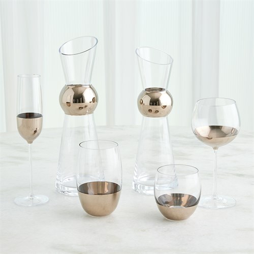 Metallic Orb Glassware Collection