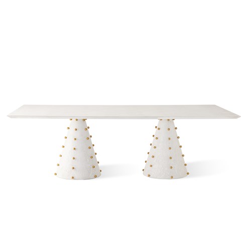 ~Spheres Rectangle Dining Table-White