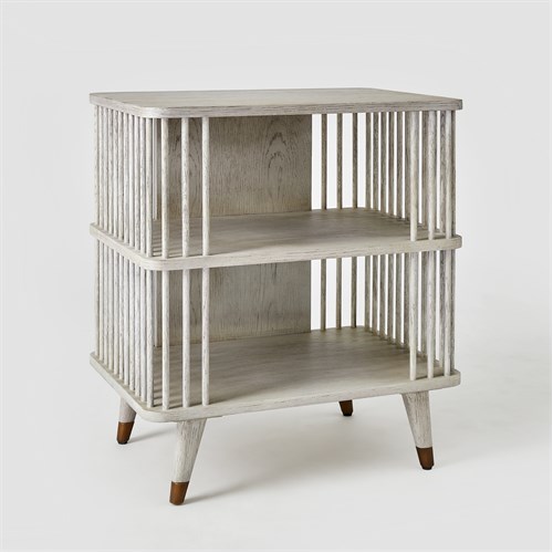 Arbor Three Tier Side Table-Whitewashed Finish Arbor Three Tier Side Table-Whitewashed Finish