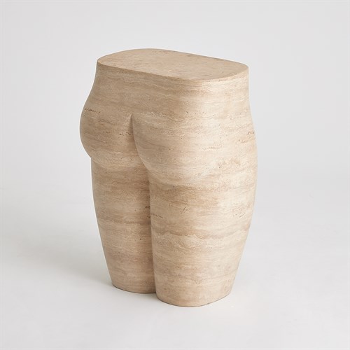 L'Homme Stool-Travertine