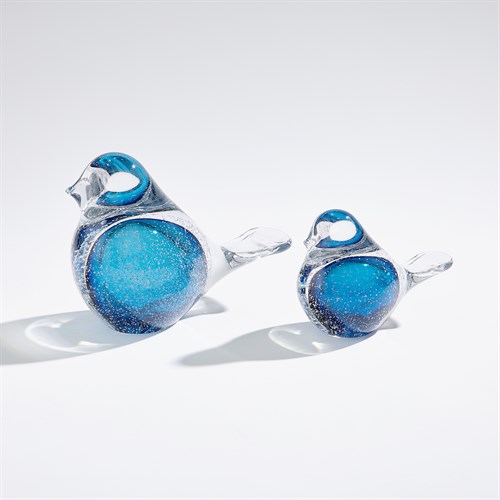 Glass Birds-Clear w/Blue