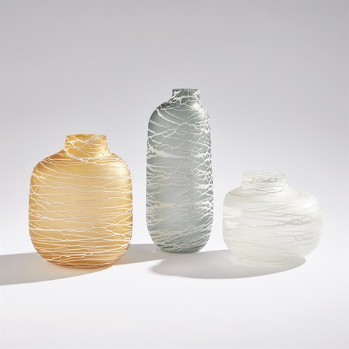 Frosted Stripe Vases Frosted Stripe Vases