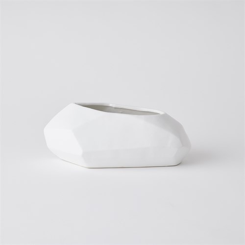 Geometric Angled Bowl-White